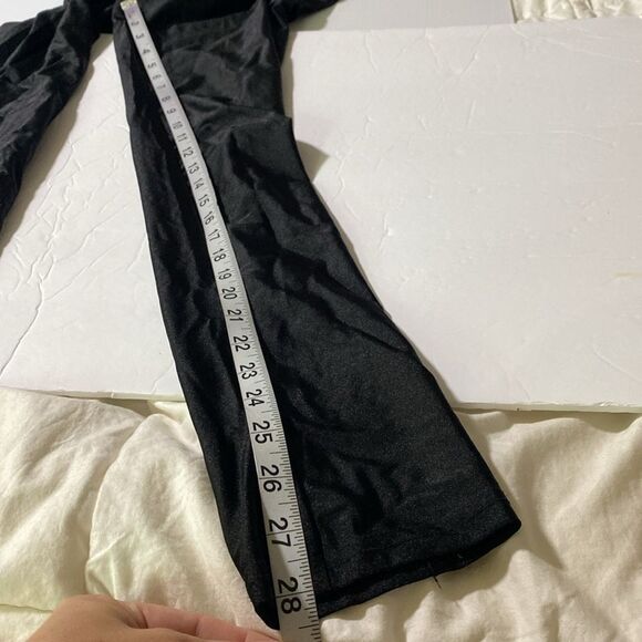 Glamour solo dance costume black sequin unitard rhinestone embellished SA adult - Picture 10 of 14